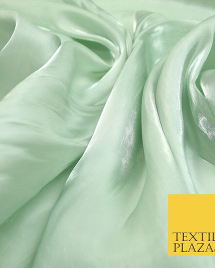 38 COLOURS - Soft Glazed Shimmer Sheer Woven Polyester Satin Organza Feel Fabric