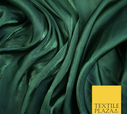 38 COLOURS - Soft Glazed Shimmer Sheer Woven Polyester Satin Organza Feel Fabric