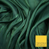 38 COLOURS - Soft Glazed Shimmer Sheer Woven Polyester Satin Organza Feel Fabric