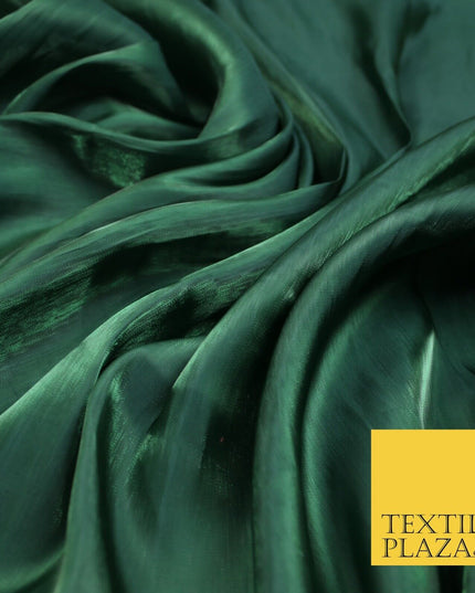 38 COLOURS - Soft Glazed Shimmer Sheer Woven Polyester Satin Organza Feel Fabric