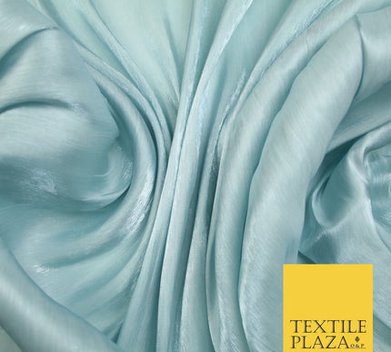 38 COLOURS - Soft Glazed Shimmer Sheer Woven Polyester Satin Organza Feel Fabric