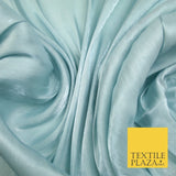 38 COLOURS - Soft Glazed Shimmer Sheer Woven Polyester Satin Organza Feel Fabric
