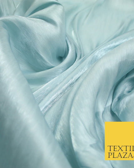 38 COLOURS - Soft Glazed Shimmer Sheer Woven Polyester Satin Organza Feel Fabric