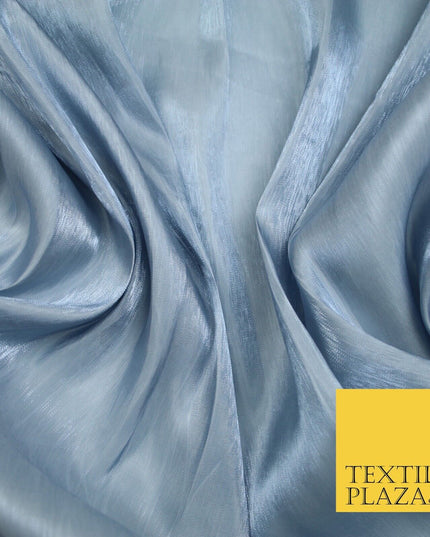 38 COLOURS - Soft Glazed Shimmer Sheer Woven Polyester Satin Organza Feel Fabric