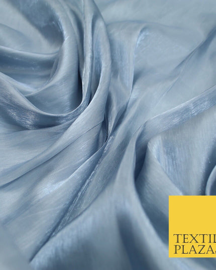 38 COLOURS - Soft Glazed Shimmer Sheer Woven Polyester Satin Organza Feel Fabric