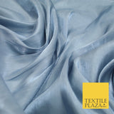 38 COLOURS - Soft Glazed Shimmer Sheer Woven Polyester Satin Organza Feel Fabric