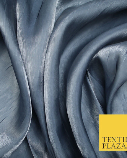 38 COLOURS - Soft Glazed Shimmer Sheer Woven Polyester Satin Organza Feel Fabric