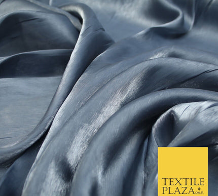 38 COLOURS - Soft Glazed Shimmer Sheer Woven Polyester Satin Organza Feel Fabric