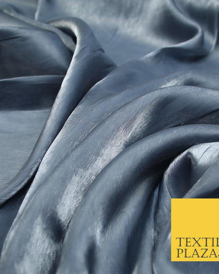 38 COLOURS - Soft Glazed Shimmer Sheer Woven Polyester Satin Organza Feel Fabric