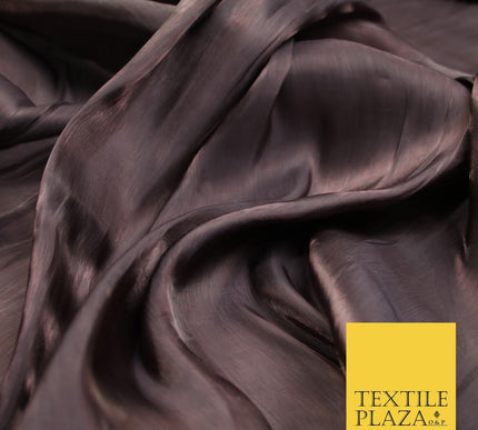 38 COLOURS - Soft Glazed Shimmer Sheer Woven Polyester Satin Organza Feel Fabric