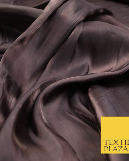 38 COLOURS - Soft Glazed Shimmer Sheer Woven Polyester Satin Organza Feel Fabric