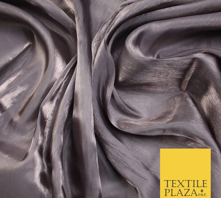 38 COLOURS - Soft Glazed Shimmer Sheer Woven Polyester Satin Organza Feel Fabric