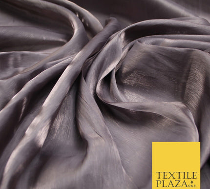 38 COLOURS - Soft Glazed Shimmer Sheer Woven Polyester Satin Organza Feel Fabric