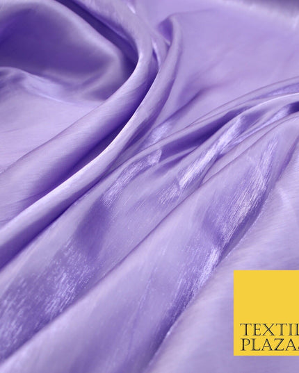 38 COLOURS - Soft Glazed Shimmer Sheer Woven Polyester Satin Organza Feel Fabric