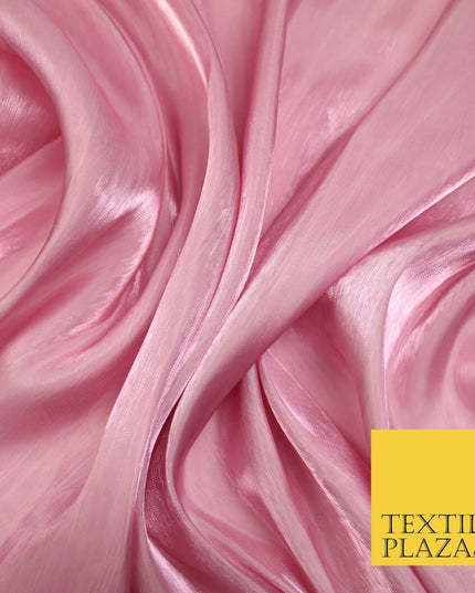 38 COLOURS - Soft Glazed Shimmer Sheer Woven Polyester Satin Organza Feel Fabric