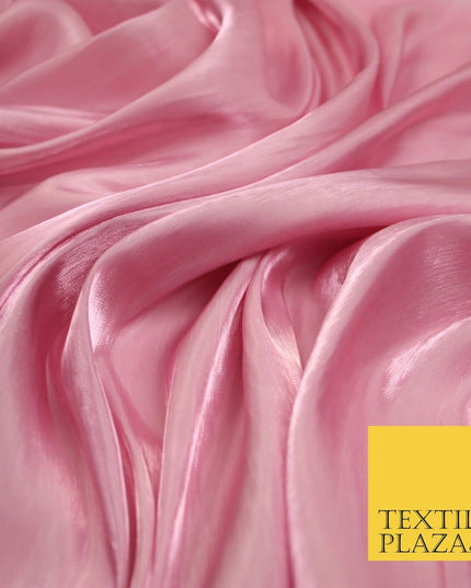 38 COLOURS - Soft Glazed Shimmer Sheer Woven Polyester Satin Organza Feel Fabric