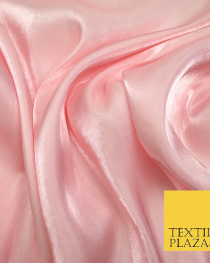 38 COLOURS - Soft Glazed Shimmer Sheer Woven Polyester Satin Organza Feel Fabric