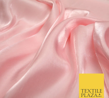38 COLOURS - Soft Glazed Shimmer Sheer Woven Polyester Satin Organza Feel Fabric
