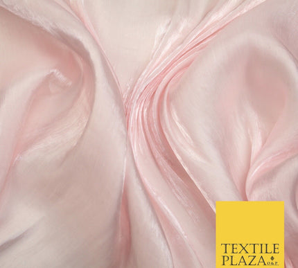 38 COLOURS - Soft Glazed Shimmer Sheer Woven Polyester Satin Organza Feel Fabric
