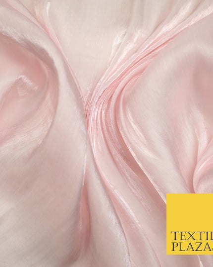 38 COLOURS - Soft Glazed Shimmer Sheer Woven Polyester Satin Organza Feel Fabric