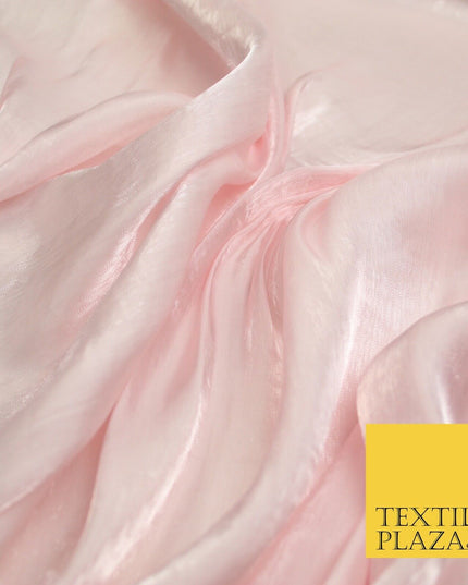 38 COLOURS - Soft Glazed Shimmer Sheer Woven Polyester Satin Organza Feel Fabric