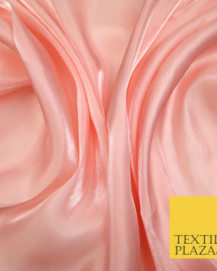 38 COLOURS - Soft Glazed Shimmer Sheer Woven Polyester Satin Organza Feel Fabric