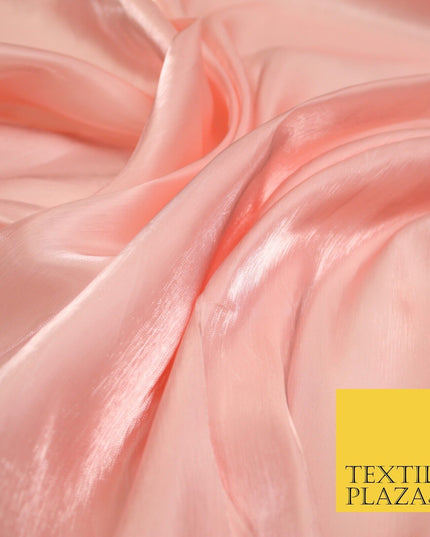 38 COLOURS - Soft Glazed Shimmer Sheer Woven Polyester Satin Organza Feel Fabric