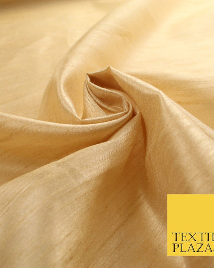 OVER 60 COLOURS Plain Dyed Faux Dupion Raw Silk Polyester Dress Fabric Material
