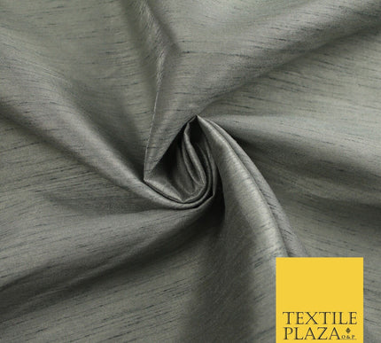 OVER 60 COLOURS Plain Dyed Faux Dupion Raw Silk Polyester Dress Fabric Material