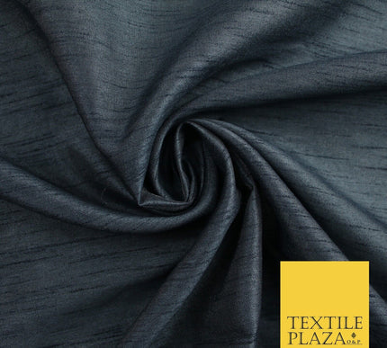 OVER 60 COLOURS Plain Dyed Faux Dupion Raw Silk Polyester Dress Fabric Material
