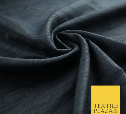 OVER 60 COLOURS Plain Dyed Faux Dupion Raw Silk Polyester Dress Fabric Material