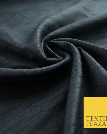 OVER 60 COLOURS Plain Dyed Faux Dupion Raw Silk Polyester Dress Fabric Material