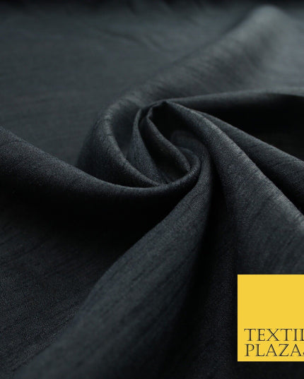 OVER 60 COLOURS Plain Dyed Faux Dupion Raw Silk Polyester Dress Fabric Material