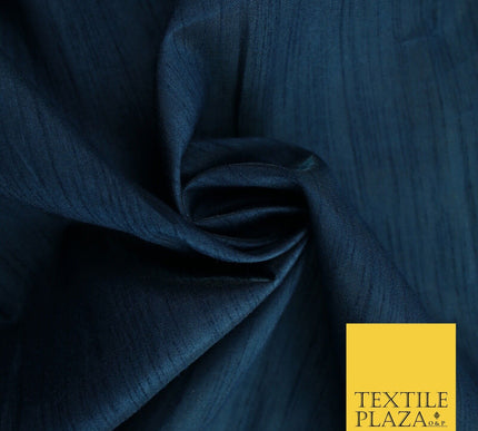 OVER 60 COLOURS Plain Dyed Faux Dupion Raw Silk Polyester Dress Fabric Material