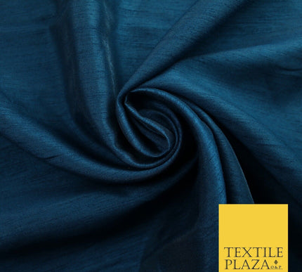 OVER 60 COLOURS Plain Dyed Faux Dupion Raw Silk Polyester Dress Fabric Material