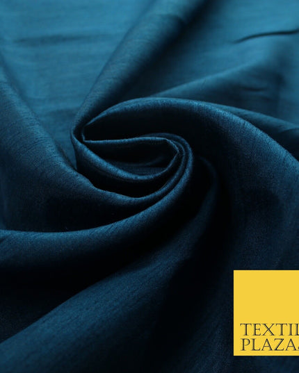 OVER 60 COLOURS Plain Dyed Faux Dupion Raw Silk Polyester Dress Fabric Material
