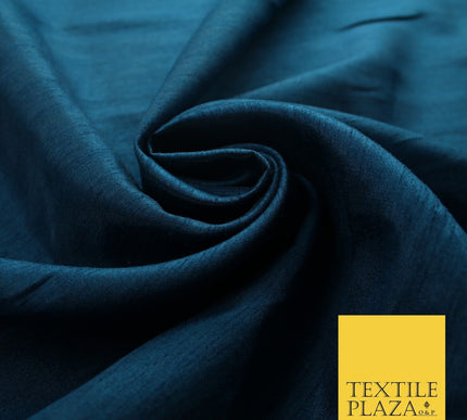 OVER 60 COLOURS Plain Dyed Faux Dupion Raw Silk Polyester Dress Fabric Material