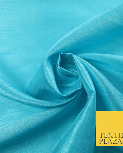 OVER 60 COLOURS Plain Dyed Faux Dupion Raw Silk Polyester Dress Fabric Material