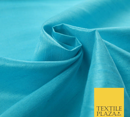 OVER 60 COLOURS Plain Dyed Faux Dupion Raw Silk Polyester Dress Fabric Material