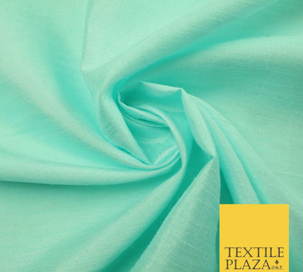OVER 60 COLOURS Plain Dyed Faux Dupion Raw Silk Polyester Dress Fabric Material