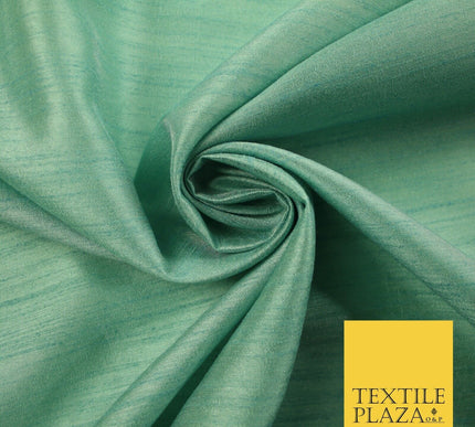 OVER 60 COLOURS Plain Dyed Faux Dupion Raw Silk Polyester Dress Fabric Material