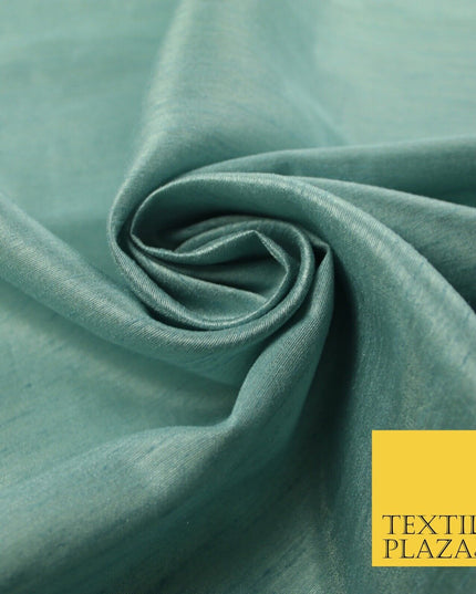 OVER 60 COLOURS Plain Dyed Faux Dupion Raw Silk Polyester Dress Fabric Material