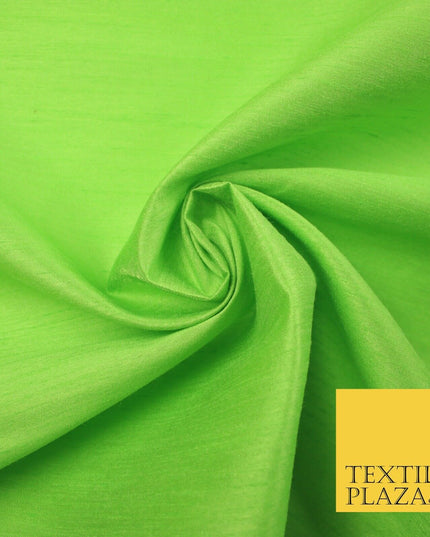 OVER 60 COLOURS Plain Dyed Faux Dupion Raw Silk Polyester Dress Fabric Material
