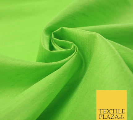OVER 60 COLOURS Plain Dyed Faux Dupion Raw Silk Polyester Dress Fabric Material