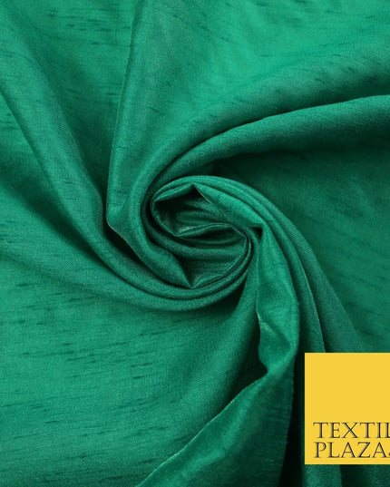 OVER 60 COLOURS Plain Dyed Faux Dupion Raw Silk Polyester Dress Fabric Material