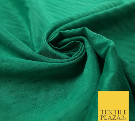OVER 60 COLOURS Plain Dyed Faux Dupion Raw Silk Polyester Dress Fabric Material