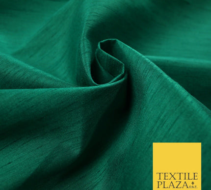 OVER 60 COLOURS Plain Dyed Faux Dupion Raw Silk Polyester Dress Fabric Material