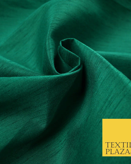 OVER 60 COLOURS Plain Dyed Faux Dupion Raw Silk Polyester Dress Fabric Material