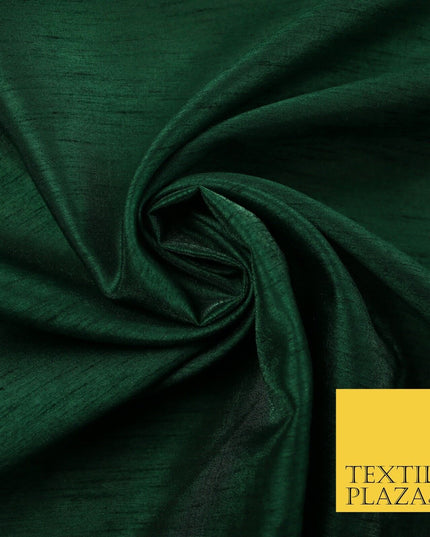 OVER 60 COLOURS Plain Dyed Faux Dupion Raw Silk Polyester Dress Fabric Material