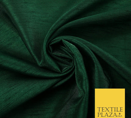 OVER 60 COLOURS Plain Dyed Faux Dupion Raw Silk Polyester Dress Fabric Material